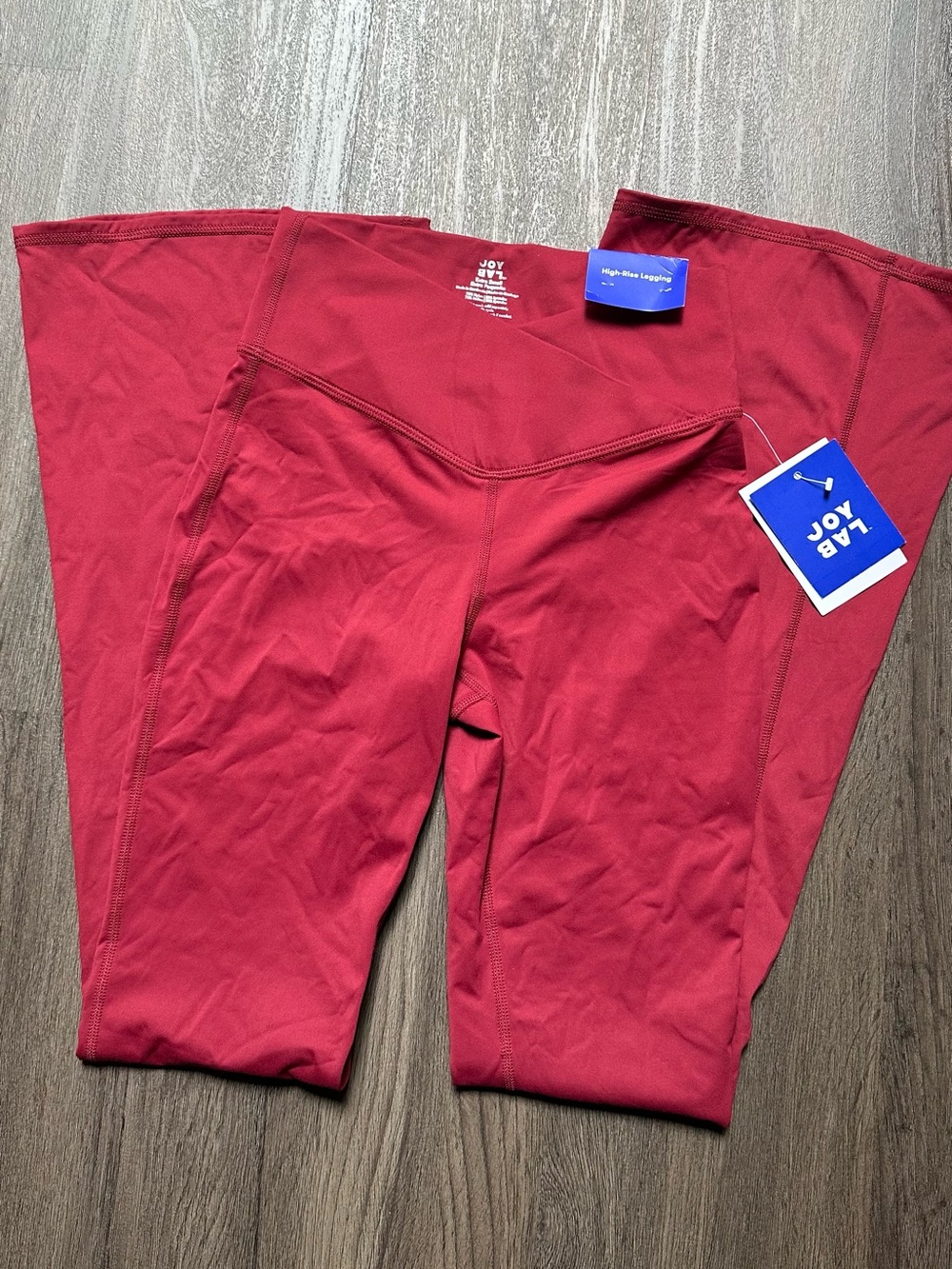 Flare Crossover Leggings High-rise Waist -Red XS - Yoga Active Extra Long Length